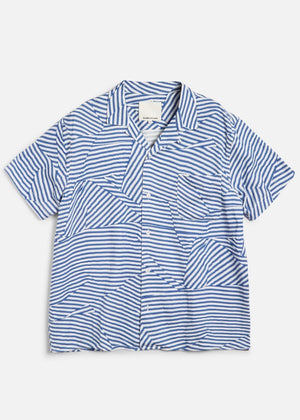 Malick Shirt — BLUE / WHITE