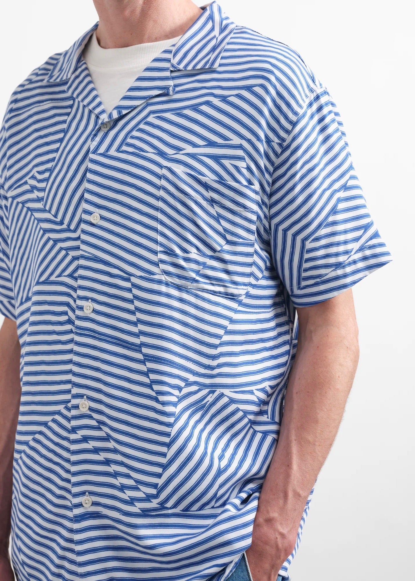 Malick Shirt — BLUE / WHITE