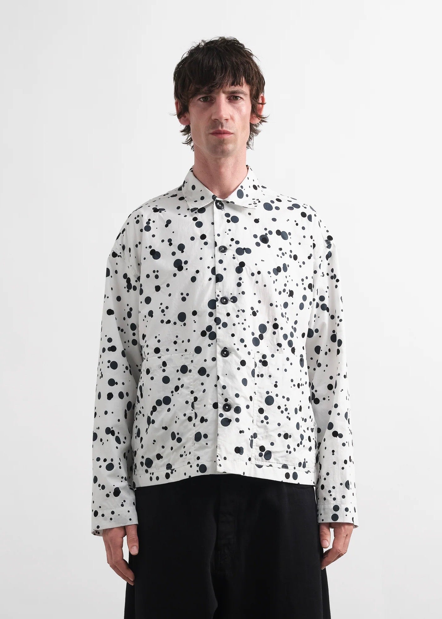 PJ Overshirt — WHITE / BLACK