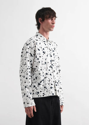 PJ Overshirt — WHITE / BLACK