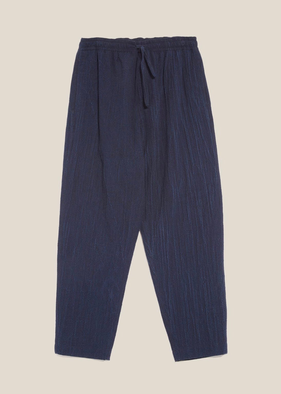 Alva Seersucker Skate Trouser — NAVY
