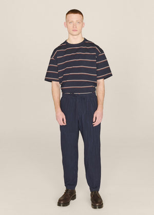 Alva Seersucker Skate Trouser — NAVY