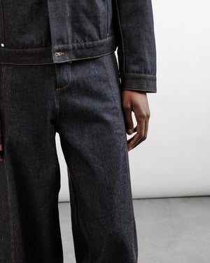 Displaced Seam Trouser — INDIGO
