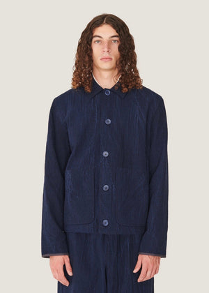 Groundhog Seersucker Jacket — NAVY