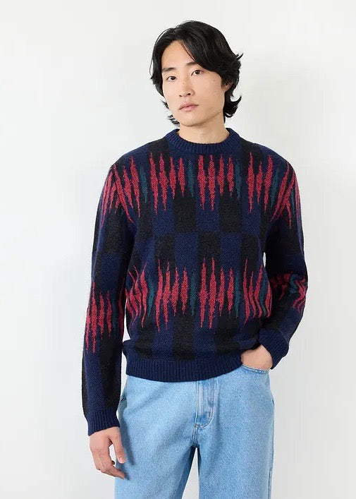 Chromatic Jumper — NAVY / RED