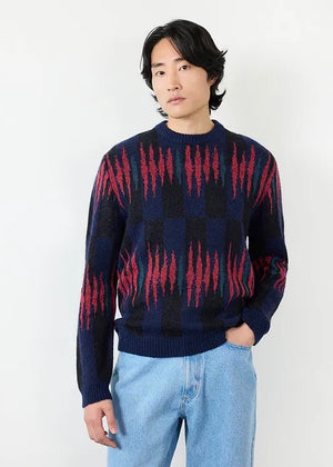 Chromatic Jumper — NAVY / RED