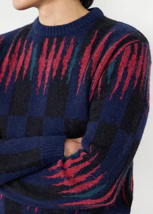 Chromatic Jumper — NAVY / RED