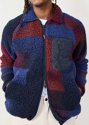 Anderson Tetris Jacket — NAVY / RED