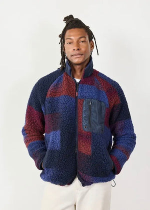 Anderson Tetris Jacket — NAVY / RED