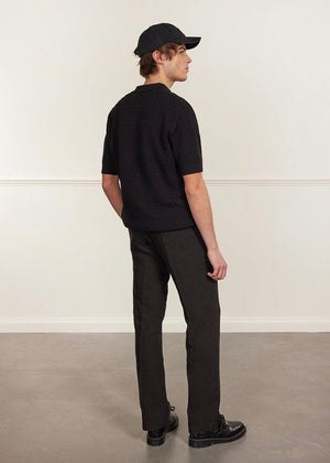 Blackjack Negroni Knitted Polo — BLACK