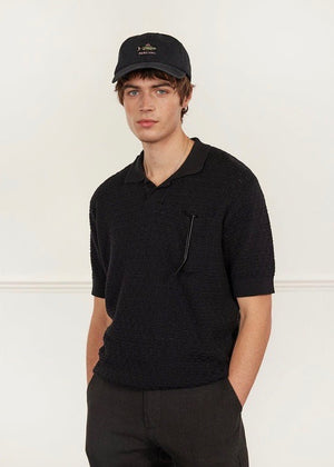Blackjack Negroni Knitted Polo — BLACK