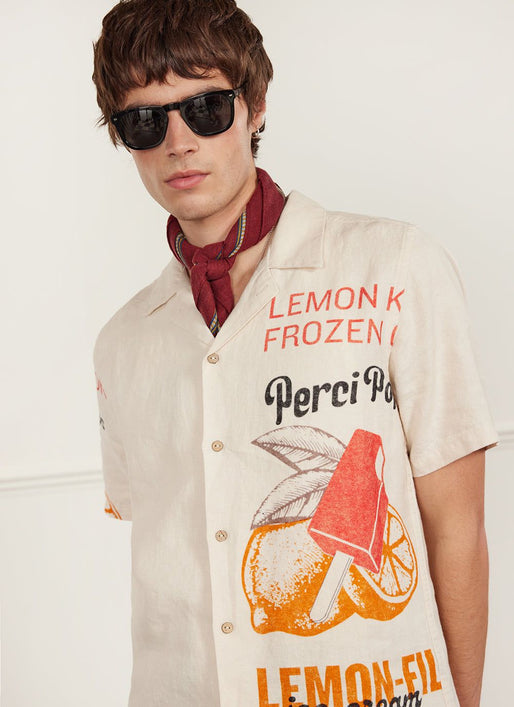 Lemon Kreme Cuban Shirt