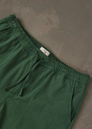 Classic Seersucker Shorts — GREEN