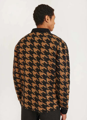 Houndstooth Rugby Shirt - Tan