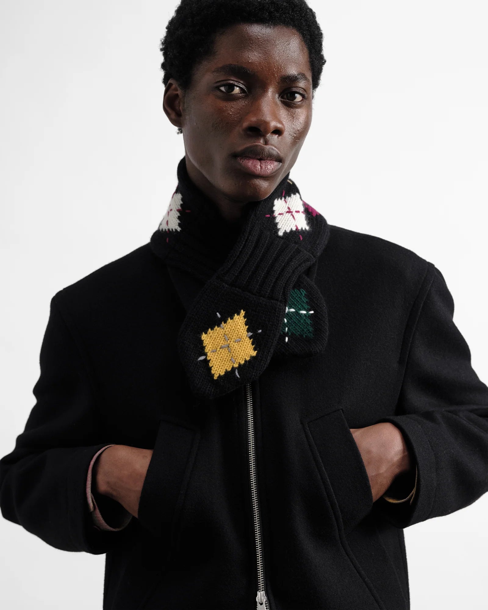 Slot Scarf — BLACK MULTI