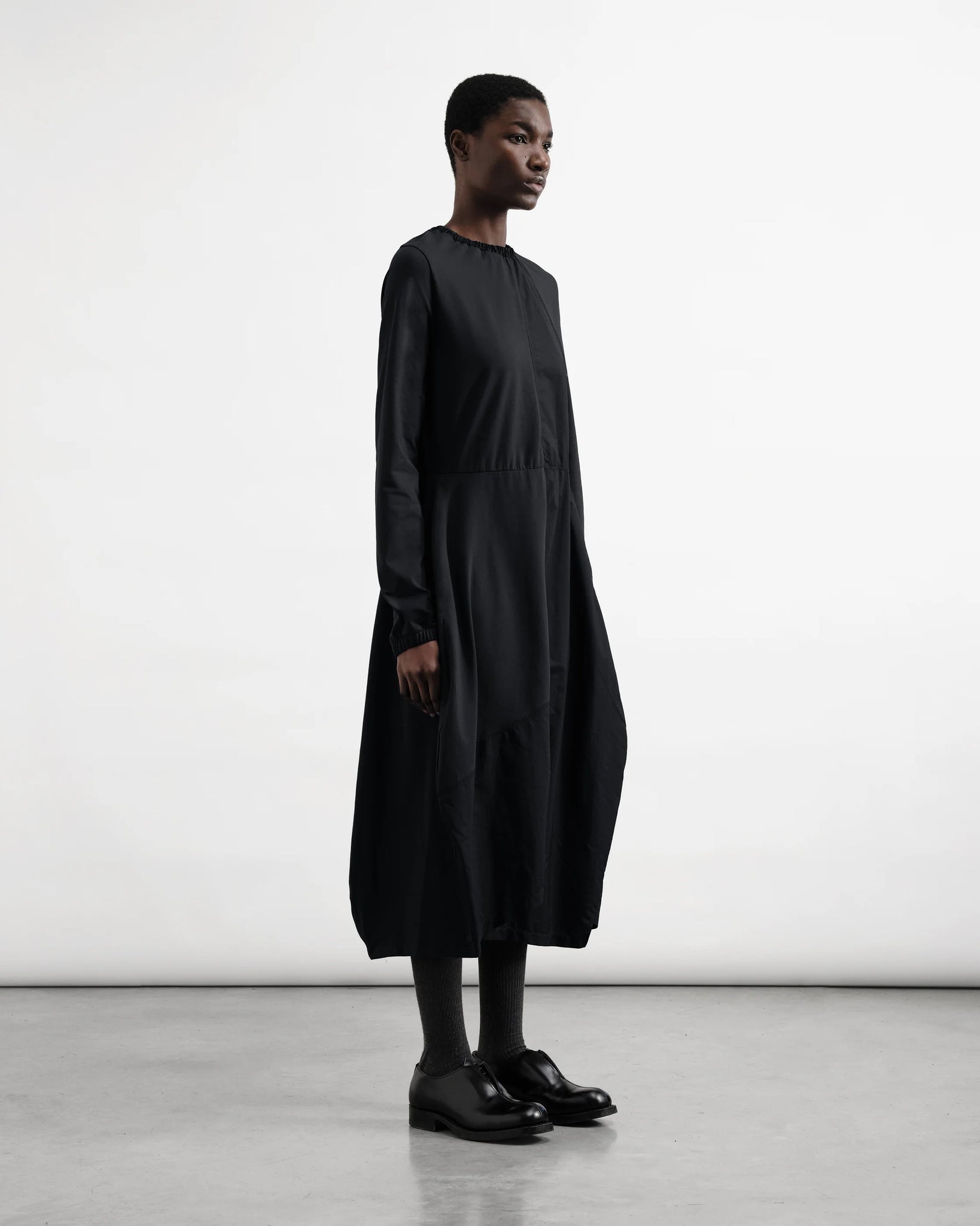 Noriko Balloon Dress — BLACK