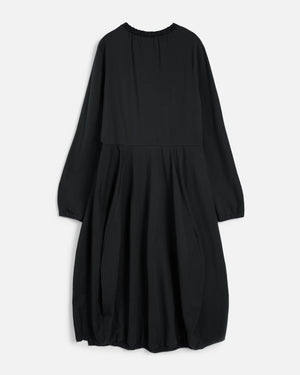 Noriko Balloon Dress — BLACK