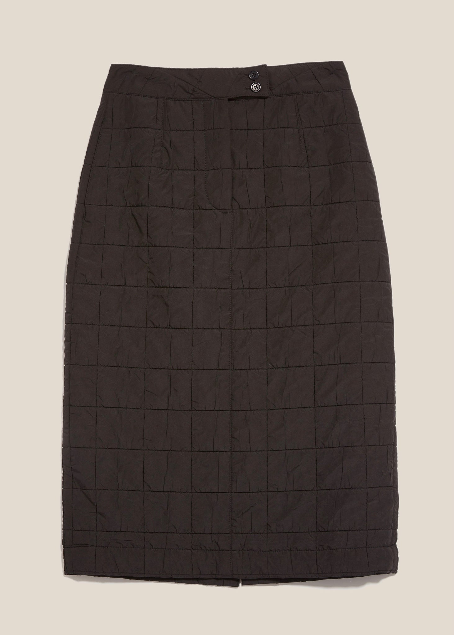 Alina Wadded Skirt — BLACK