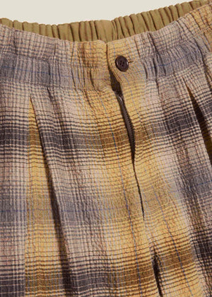 Sylvian Seersucker Trouser — ORANGE / BROWN