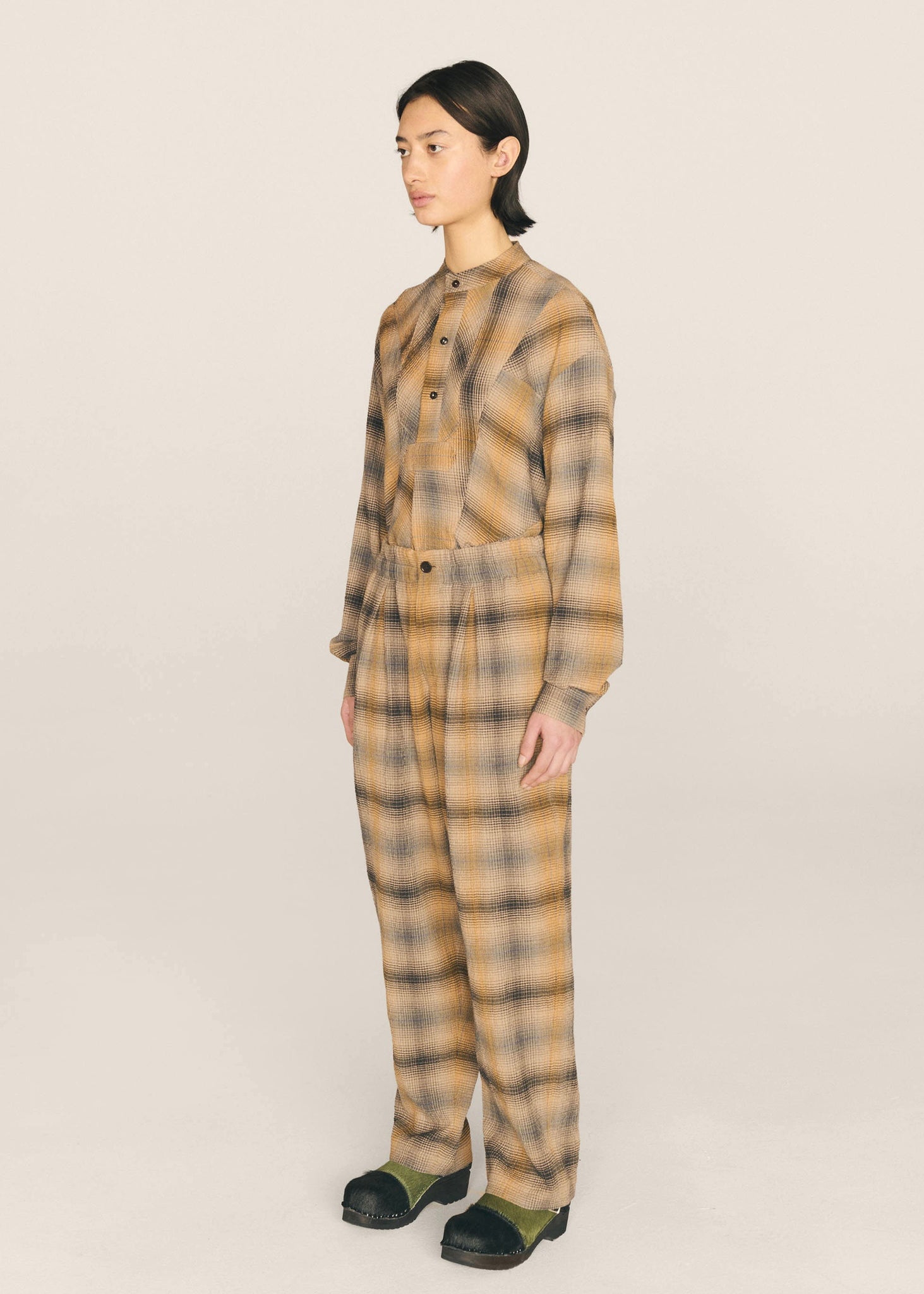 Sylvian Seersucker Trouser — ORANGE / BROWN