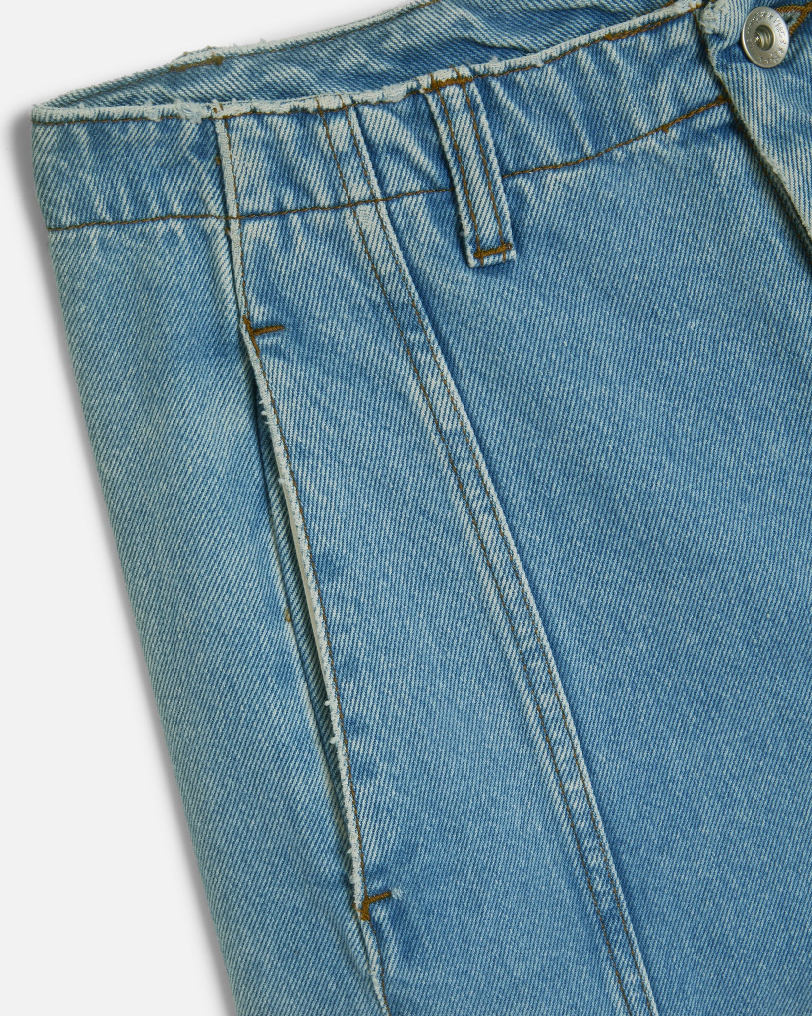 Displaced Seam Unisex Jeans — BLUE