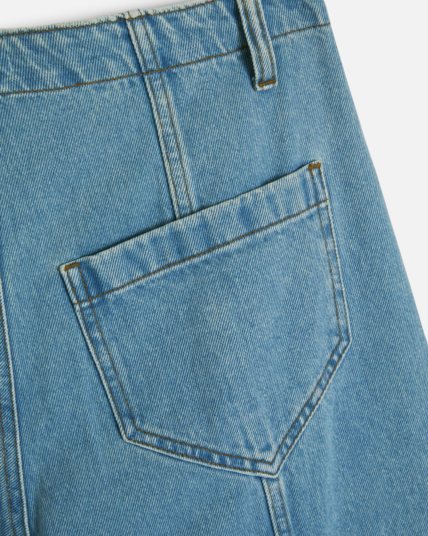 Displaced Seam Unisex Jeans — BLUE