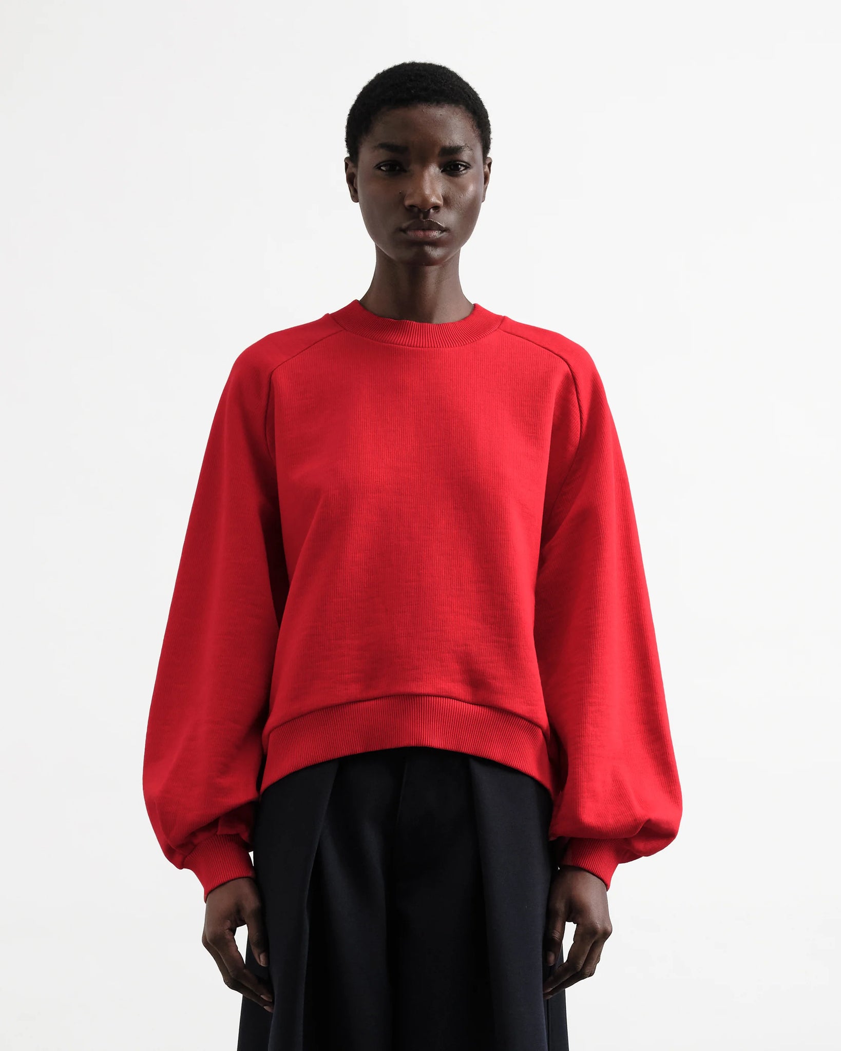 Bellow Sleeve Sweatshirt — RED