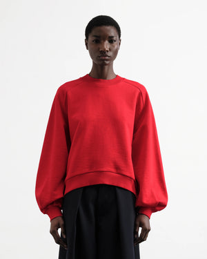 Bellow Sleeve Sweatshirt — RED