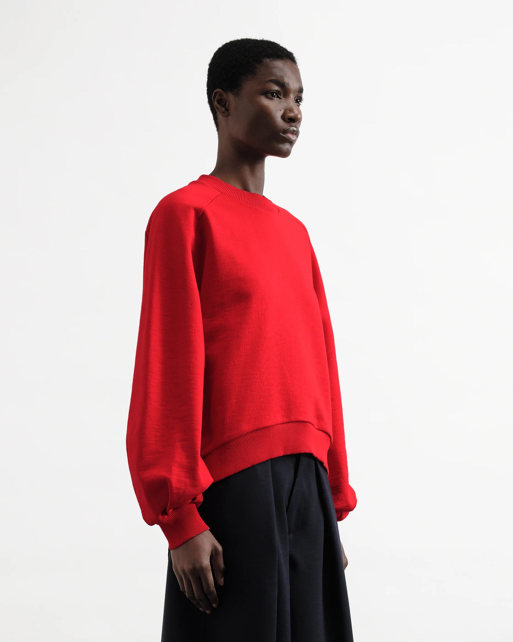 Bellow Sleeve Sweatshirt — RED