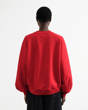 Bellow Sleeve Sweatshirt — RED