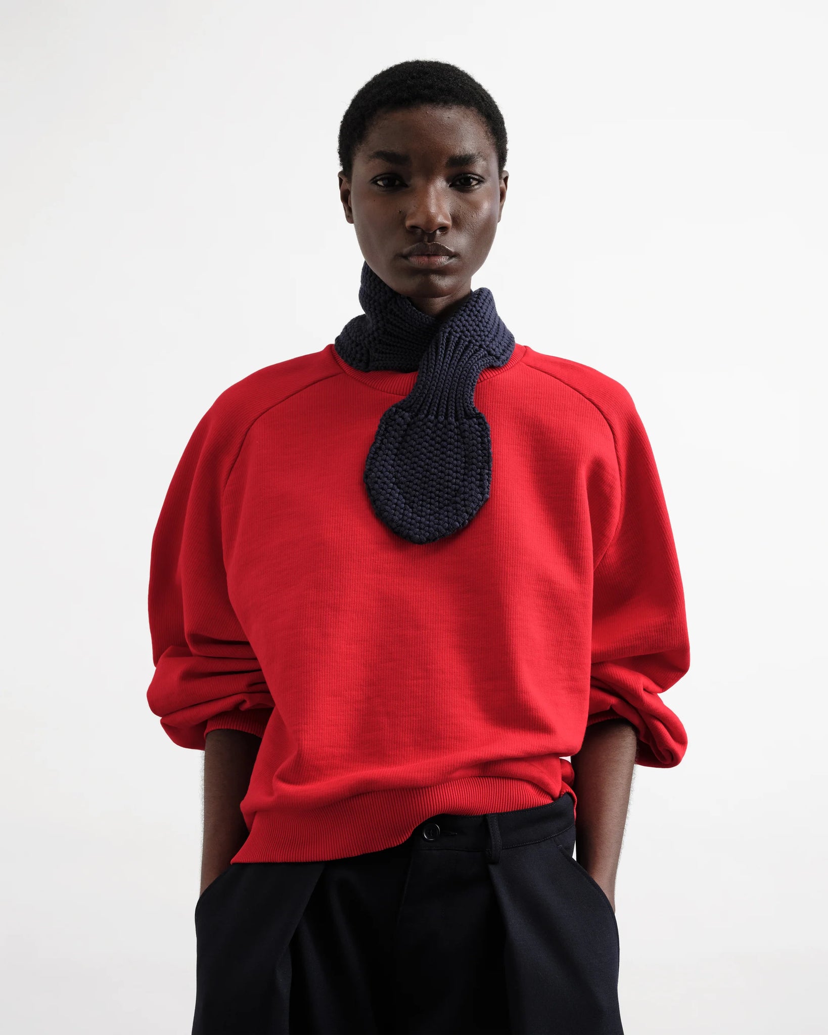 Bellow Sleeve Sweatshirt — RED