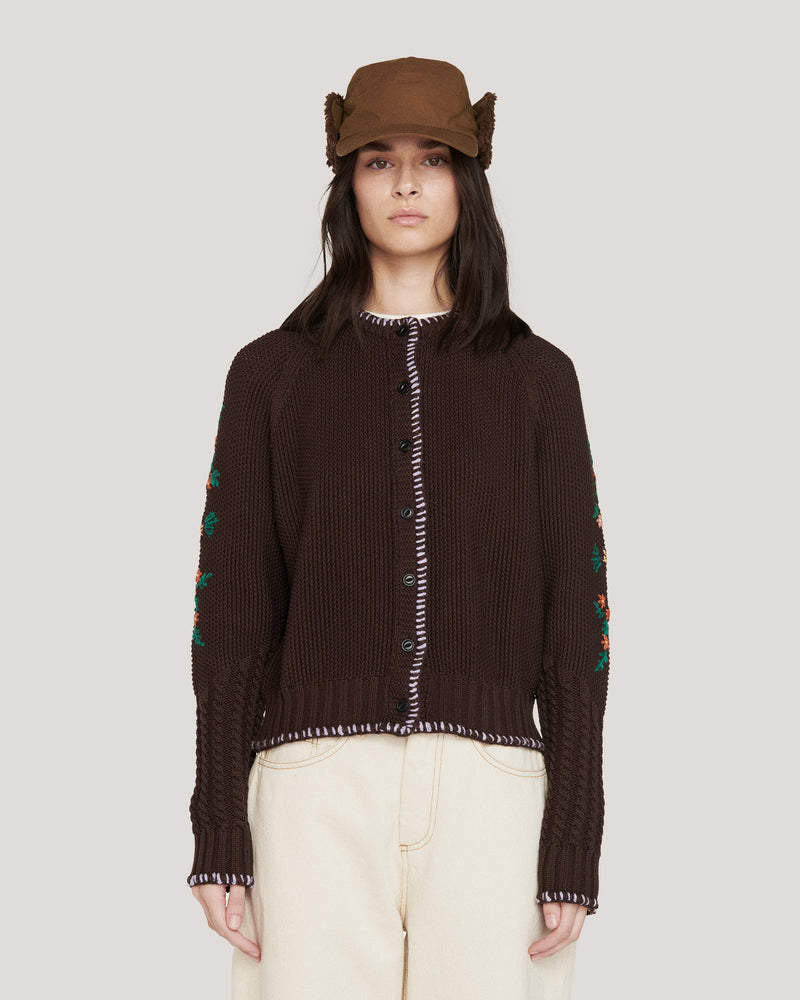 Lotus Cardigan Brown