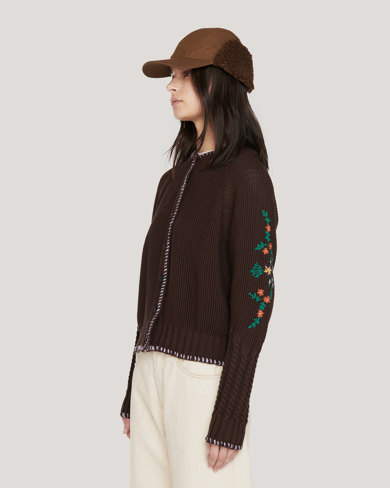 Lotus Cardigan Brown