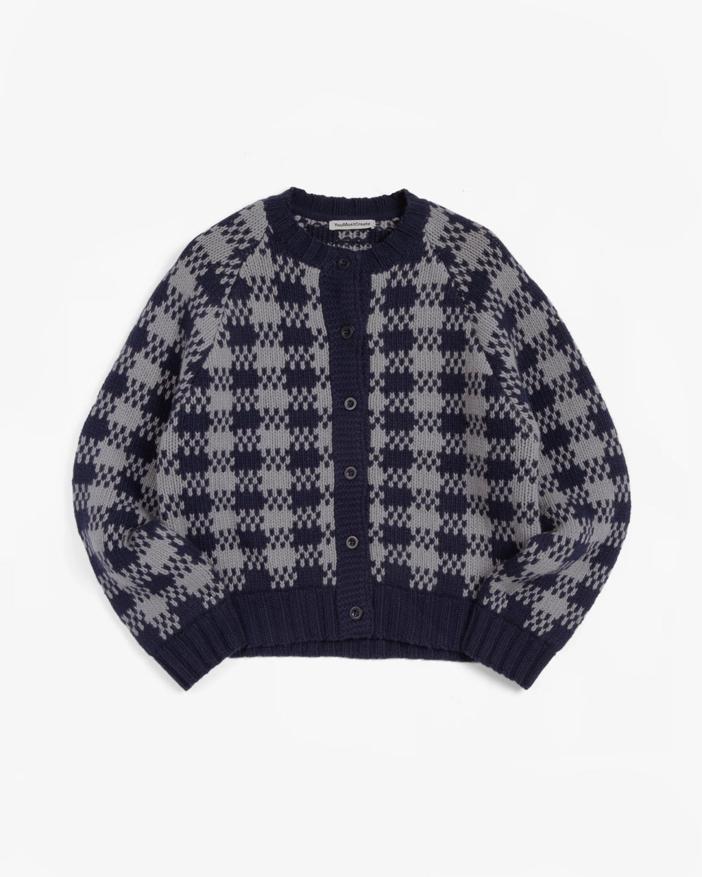 Atomic Cardigan — NAVY / GREY