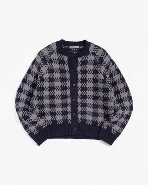 Atomic Cardigan — NAVY / GREY