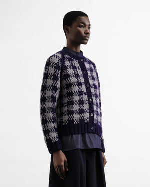 Atomic Cardigan — NAVY / GREY