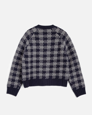 Atomic Cardigan — NAVY / GREY