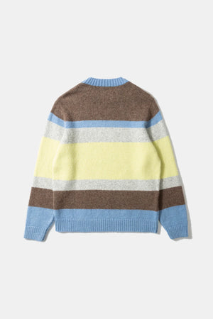 Striped Glasgow crew-neck sweater  — YELLOW MULTI STRIPES