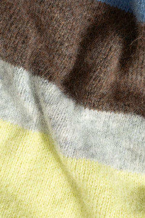 Striped Glasgow crew-neck sweater  — YELLOW MULTI STRIPES