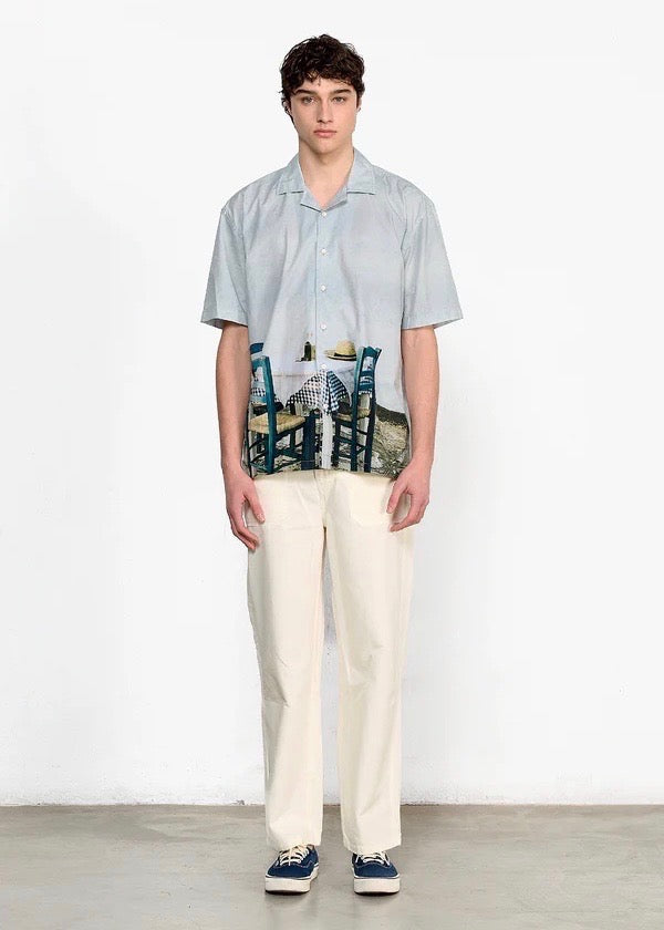 Sunset Postcard Shirt — LIGHT BLUE