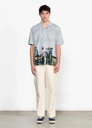 Sunset Postcard Shirt — LIGHT BLUE