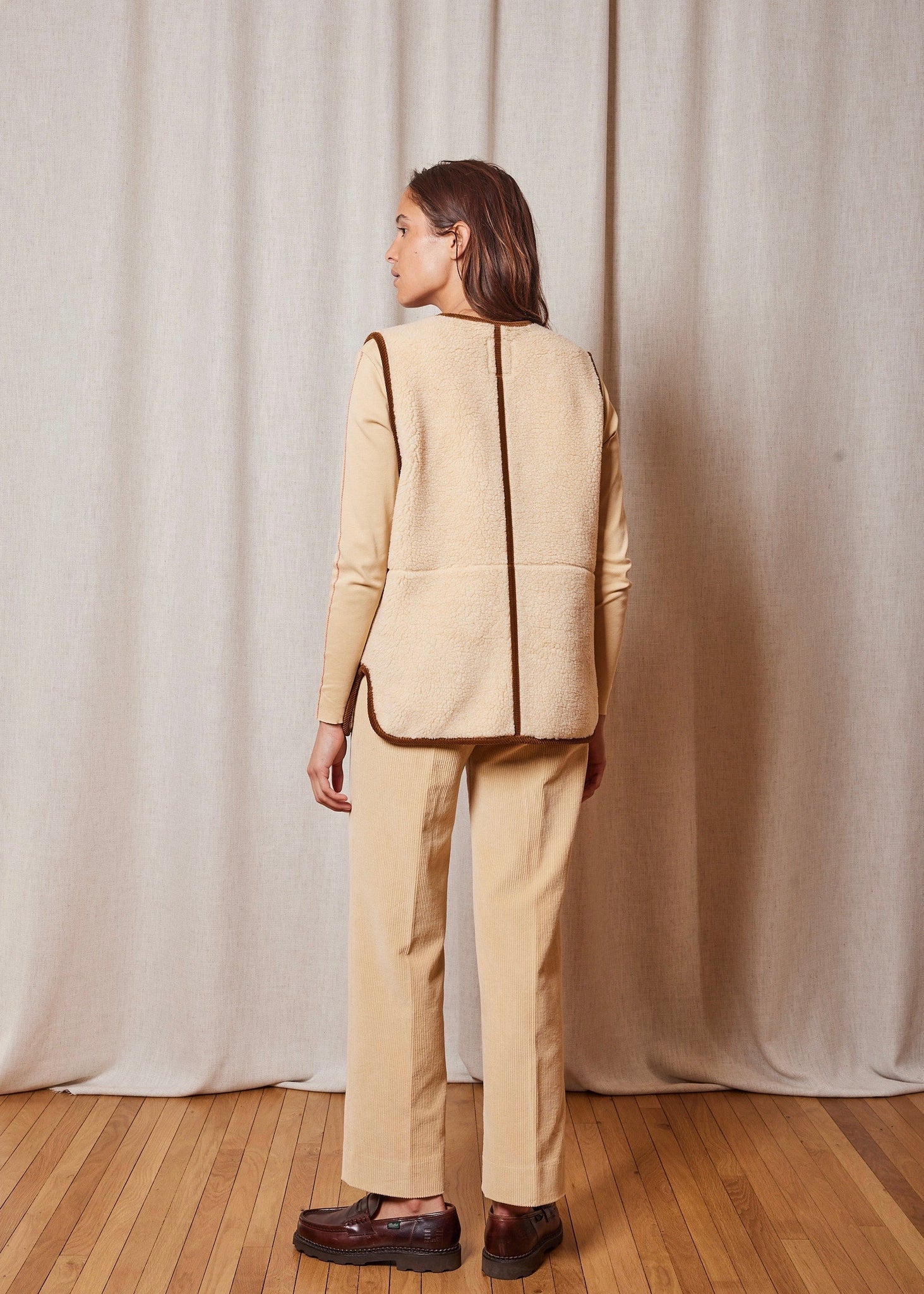 Troy Gilet — CREAM / BROWN