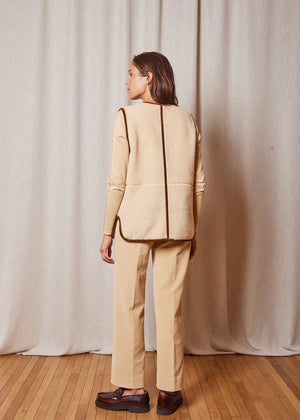 Troy Gilet — CREAM / BROWN