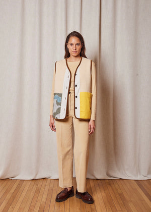 Troy Gilet — CREAM / BROWN