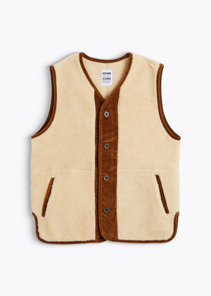 Troy Gilet — CREAM / BROWN