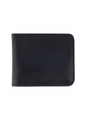 Billfold Leather Wallet — BLUE / COGNAC