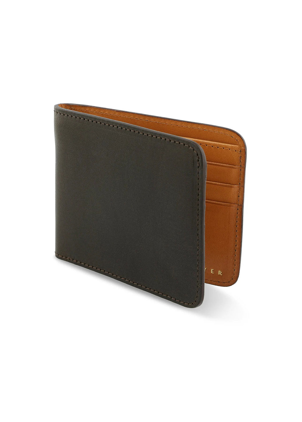 Billfold Leather Wallet — KHAKI / NATURAL