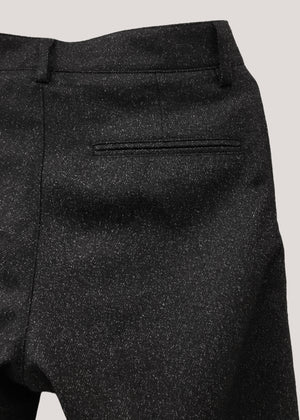Textured Wool Trousers — BLACK