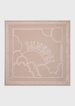 Linear Silk Scarf — SANDSTONE