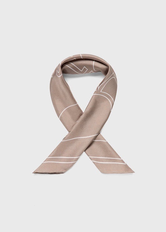 Linear Silk Scarf — SANDSTONE